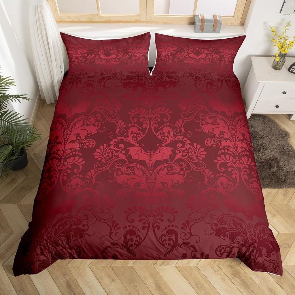 Black White And Brocade Luxury Pattern Duvet Cover Digital Printing Bedding Threepiece Set