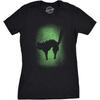 Женская Светящаяся Кошка Светящаяся в Темноте Крутая Хэллоуинская Футболка Смешная Футболка с Котенком