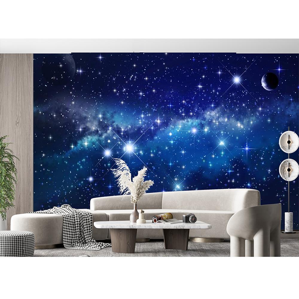 Космические обои Galaxy для потолка Обои Ночное небо Звезды Туманность Фреска на стену Гостиная Спальня Обои
