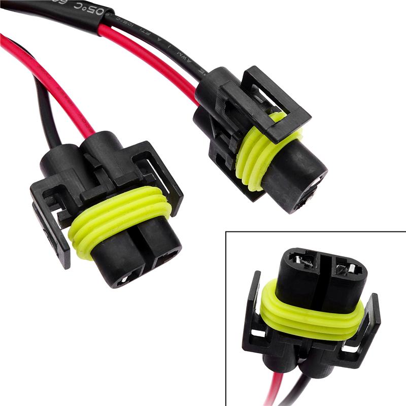 1 Set 12V H11 H8 H9 Car LED Headlight Fog Lamp Wiring Harness Socket Remote Control with Switch DRL Car Lights Connector Cable