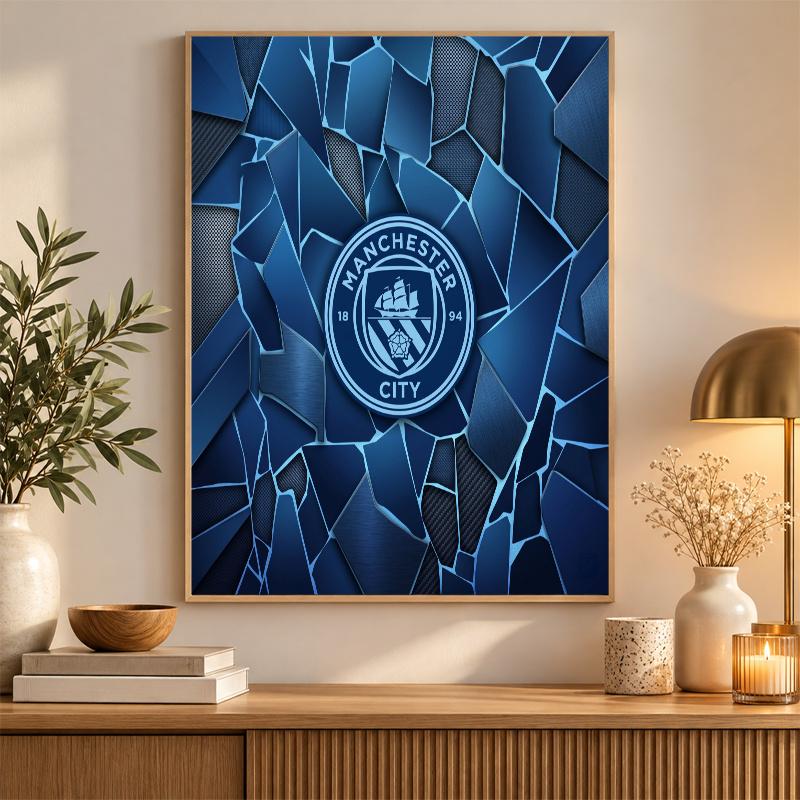Manchester City Diamond Painting Kit 5D Full Drill DIY Diamond Mosaic Wall Art Home Decor