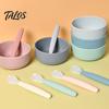Подарок на Baby Shower для младенцев Силиконовая ложка для кормления, Мягкая нескользящая обучающая посуда, Легкая, без BPA, Дополнительная ложка для чистки и малышей