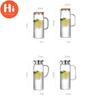 Hi Nordic Creative Transparent Glass Water Bottle Juice Jug High Capacity Heatable Tea Pot Kettle Heat-Resistant Leak-Proof Carafe
