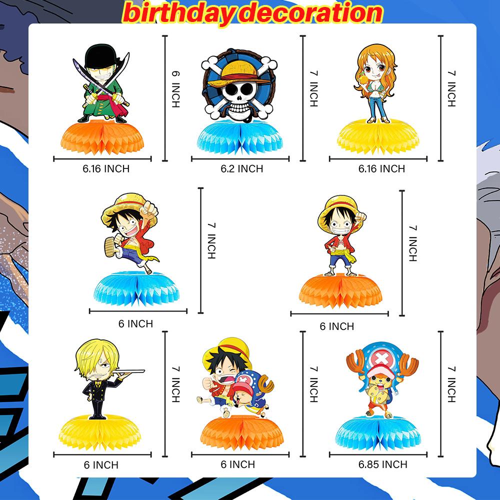 Декор для дня рождения One Piece Воздушные шары Луффи Зоро Одноразовые тарелки для вечеринки Баннер Мешки для подарков Мальчики Принадлежности для детского душа Круглые Сенсорные Сжимаемые Прыгающие