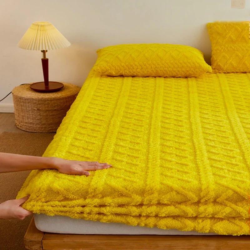 150x200/180x200/200x220 см Коралловая бархатная простыня Покрывало молочный бархатный защитный чехол для матраса Зимнее плюшевое изоляционное покрывало