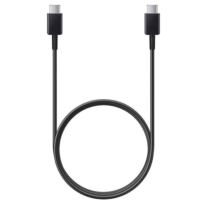 Cable de charge Type C vers Type C original EP-DG977BBE pour Samsung Galaxy S9 ,1 Mètre Couleur Noir
