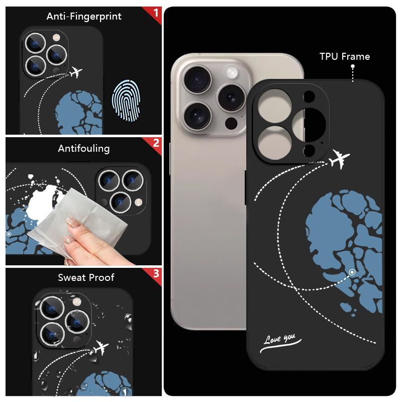 Мягкий чехол-ремешок из ТПУ для iPhone 17 Pro Max 17e 16 15 14 13 Pro Max 17 16 Pro 16e 11 с узором в виде сердечек, противоударный чехол для телефона