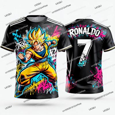 2026 Новинки Dragon Ball Z Goku/Vegeta Специальное издание Футбольная майка Ronaldo №7 Футболка Фанатский специальный комплект майки