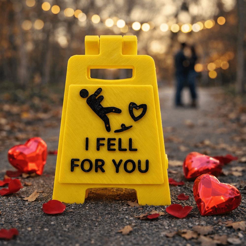 Interesting Design Falling In Love Signboard Mini Size Love Letter Romantic Sign Spouse Gift
