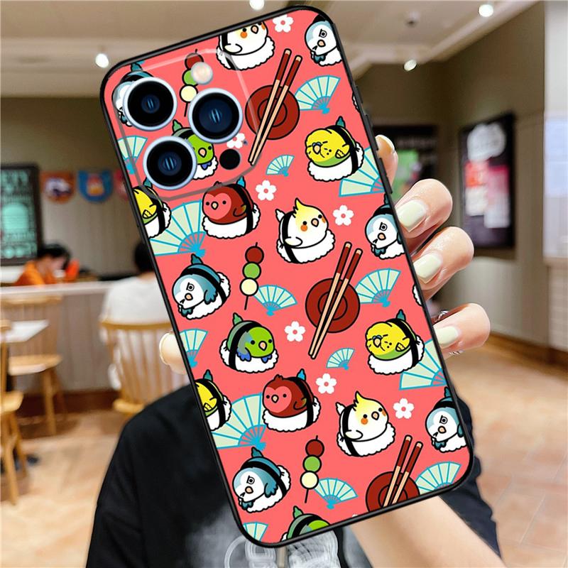 Food Sushi Case For iPhone 17 16 15 14 13 12 11 Pro Max Mini Plus 16e 17 Air Bumper Cover Accessories