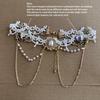 Exquisite Lace Pearl Choker Shiny Lolita Choker Necklace Fashion Rhinestone Tassel Necklace  Women