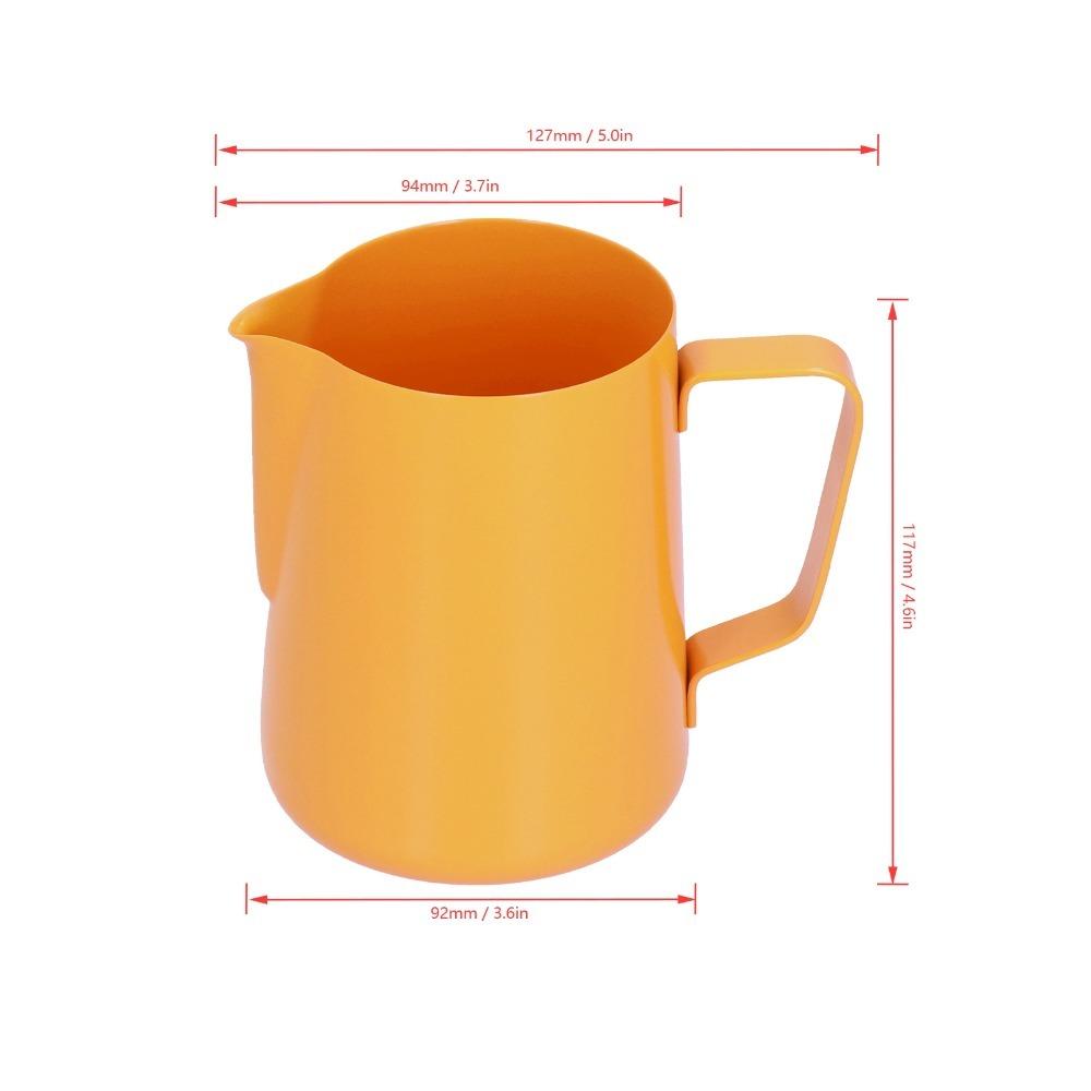 600ml Capacity Milk Frothing Jug Pointed Spout Stainless Steel Frothing Pitcher Latte Art