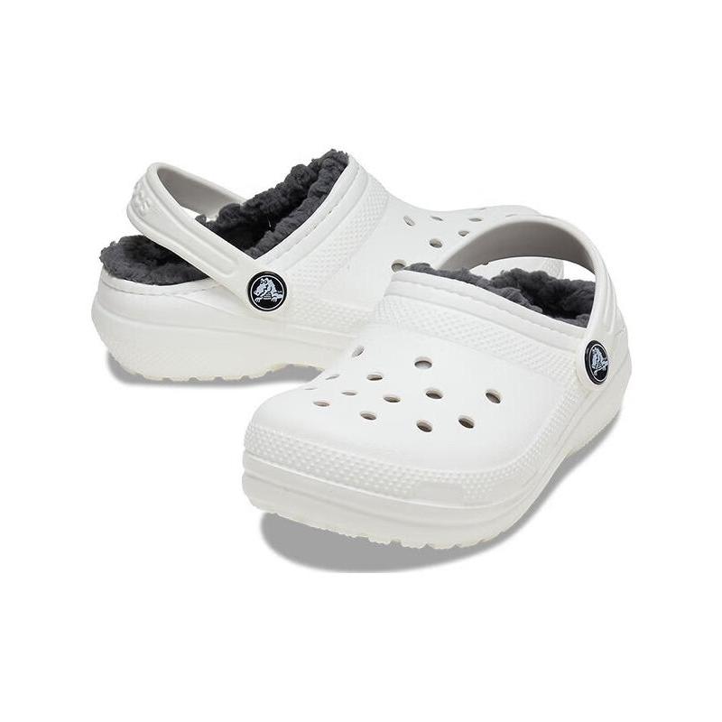Crocs Повседневные и удобные теплые детские туфли с дырочками, белые, серые, детская модель