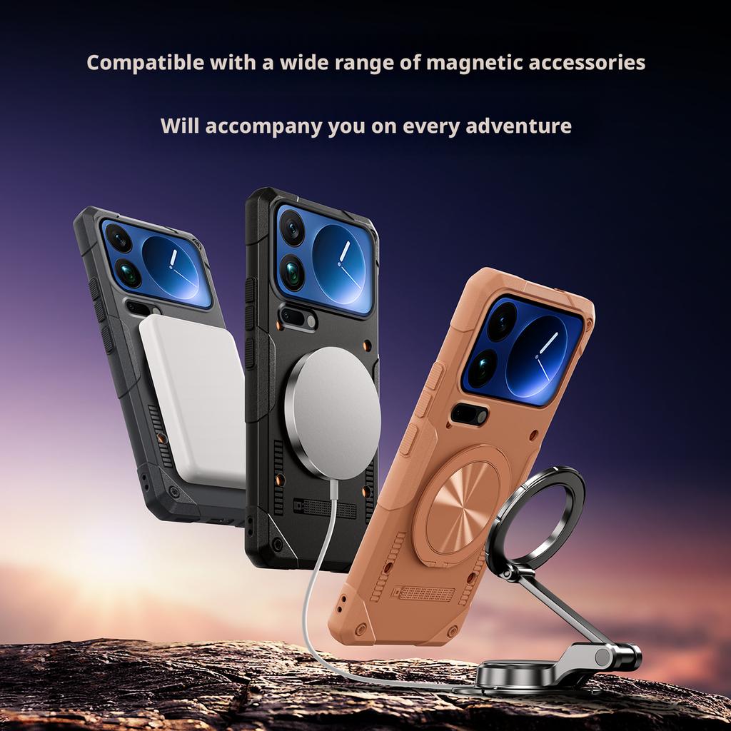 Чехол для Xiaomi Mi 17/17 Pro/17 Pro Max, 360° вращающаяся подставка, встроенная подушка безопасности, ударопрочный жесткий чехол военного класса