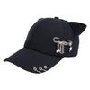 Hiphop Metal Ring Baseball Hat Rivet Peaked Cap Retro Sun Hat  Girl
