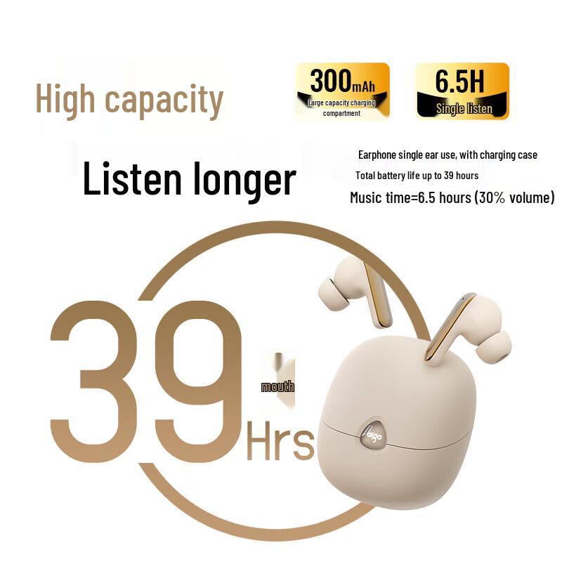 Aigo Bluetooth 5.4 TWS Semi-in-ear Earbuds