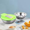 Дуршлаг с миской для смешивания, кухонный инструмент для процеживания пищи, терки для натирания и нарезки