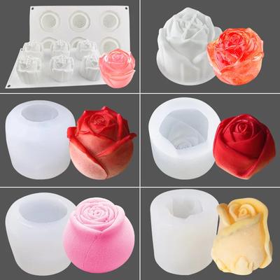 3D розы цветы форма силиконовая форма для торта десерт конфеты формы для выпечки инструменты для самостоятельного изготовления мыла из аромаштукатурки украшение для дома