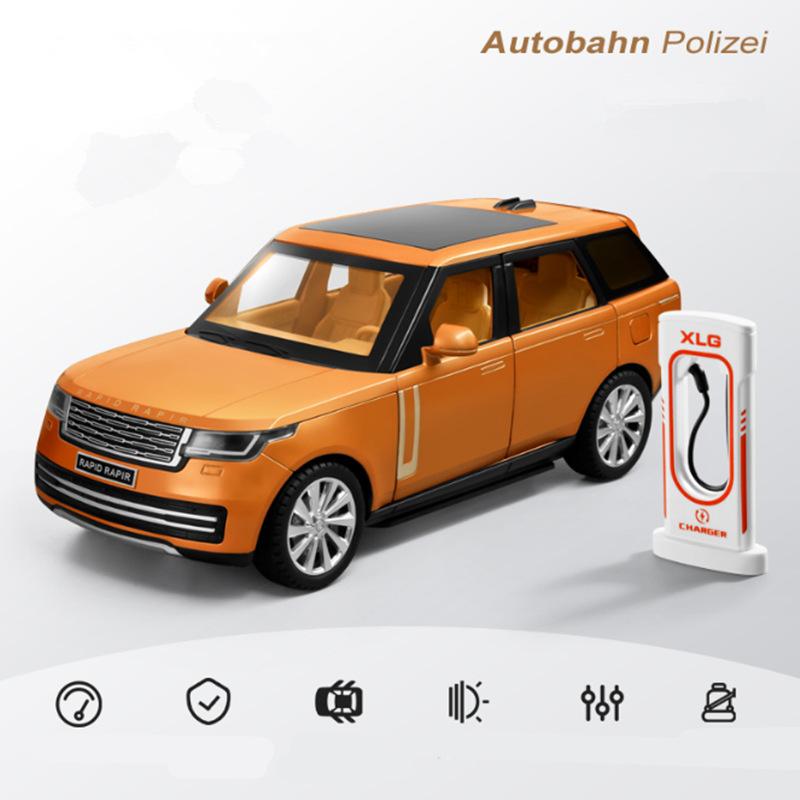 1/24 масштаб Range Rover SUV, металлический литой под давлением сплав, игрушечная модель автомобиля, грузовики для детей, игрушки, автомобили, коллекция для хобби