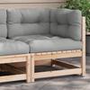 VidaXL Garden Corner Sofa with Cushions, Seat with Backrest, Outdoor Patio Backyard Terrace Furniture, Wood of 838062