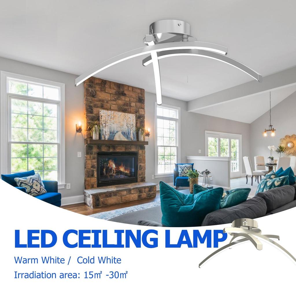 Светодиодные Потолочные Светильники для Интерьера 24 Вт Волна Дуга Потолочный Светильник Для Спальни Столовой Гостиной Домашней Комнаты