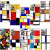 TOPLBPCS Чехол-сетка Mondrian для Samsung Galaxy S25 Edge S24 S23 FE S22 S26 Ultra S21 S20 S10 Plus Capa Мягкий