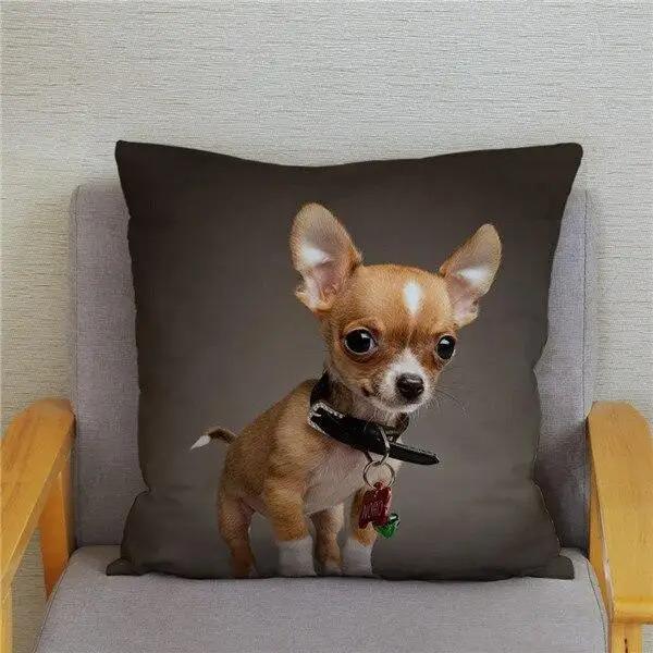 Милая Мини Собака Чихуахуа Декоративная Наволочка Офис Гостиная Автомобиль Украшения Дома Наволочка
