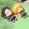 6Pcs/1Set Demon Slayer Anime Model Kamado Tanjirou Agatsuma Zenitsu Inosuke Doll Playthings Kyoujurou Belly Filling Ornaments Tengen
