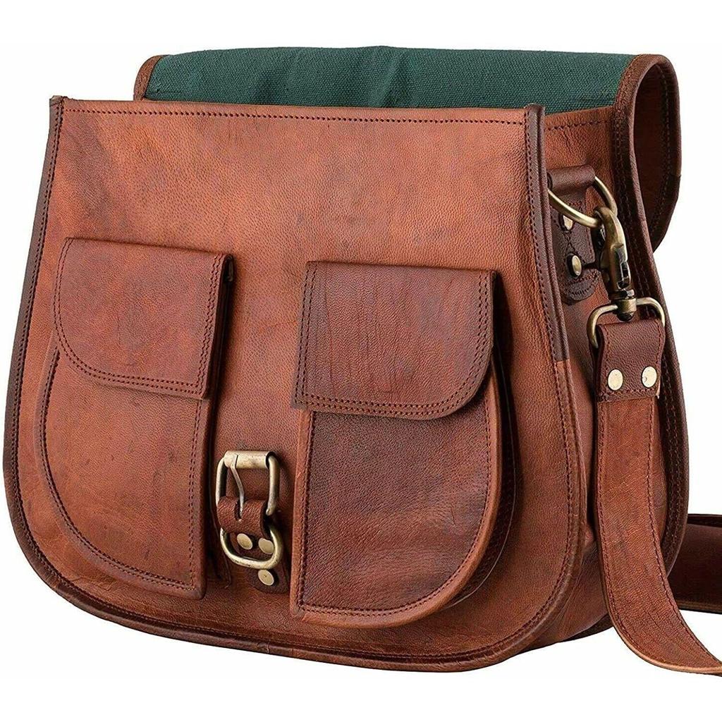 Handmade Women's Vintage Style Leather CrossBody Shoulder Bag,