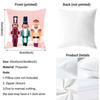 Nordic Nutcracker Soldier Toy Cushion Cover Pattern Printed Pillowcase for Living Room Sofa Cushion Cover & Bedroom Decor