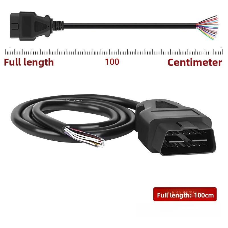 Xiaomi 16-контактный OBD2 OBD-II папа-разъем к открытому проводу, диагностический удлинительный кабель-косичка OBD для удлинения OBD2, открытый кабель OBD