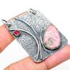 Rhodochrosite, Pink Rubillite 925 Sterling Silver Pendant 2.21" Y4h83