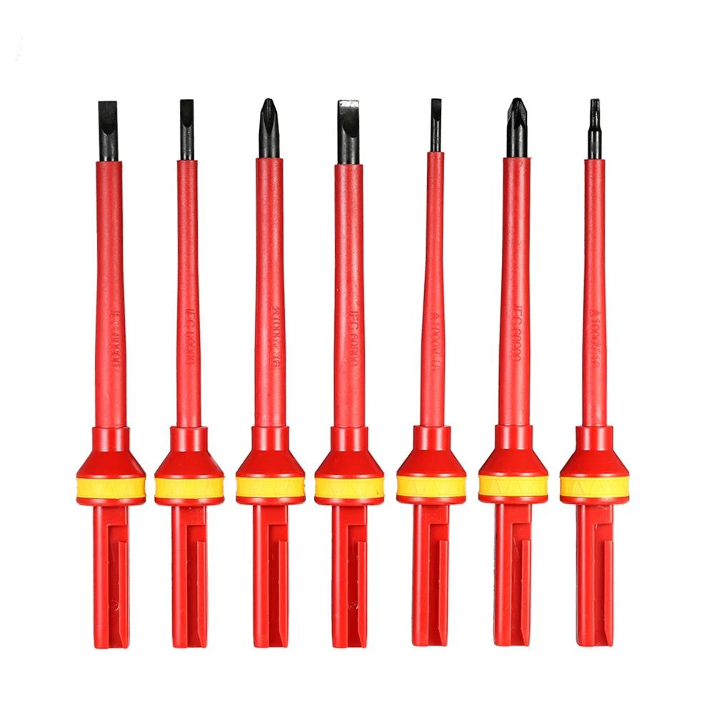 13pcs Insulated Screwdriver Set Precision Screwdriver Magnetic Slotted Phillips Pozidriv Torx Bits For Electrician Hand Tool