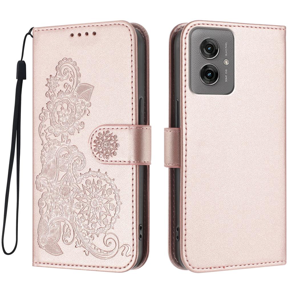 For Motorola Moto G55 5G Phone Cases Mandala Flower Leather Wallet Mobile Cover with Strap