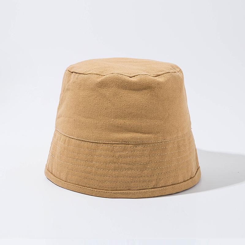 Small Niche Solid Color Retro Bucket Hat Basin Hat Fashionable Street Men's Women's Cotton Linen Fisherman Hat