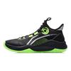 Баскетбольные кроссовки Li Ning Combat Low, прочные, нескользящие, низкие, мужские, черные, зеленые ABPR027-1