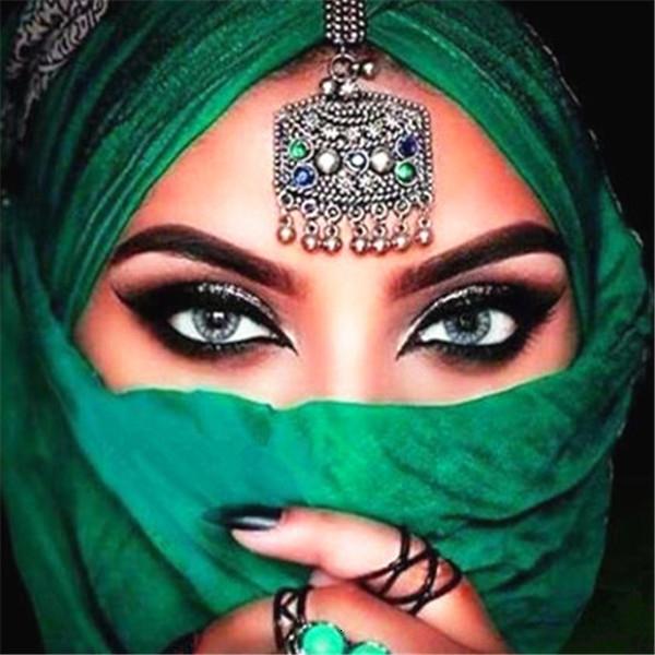 Алмазная картина Женщина вышивка крестиком Алмазная художественная вышивка Портрет Полный дрель Круглый домашний декор Рукоделие Стразы