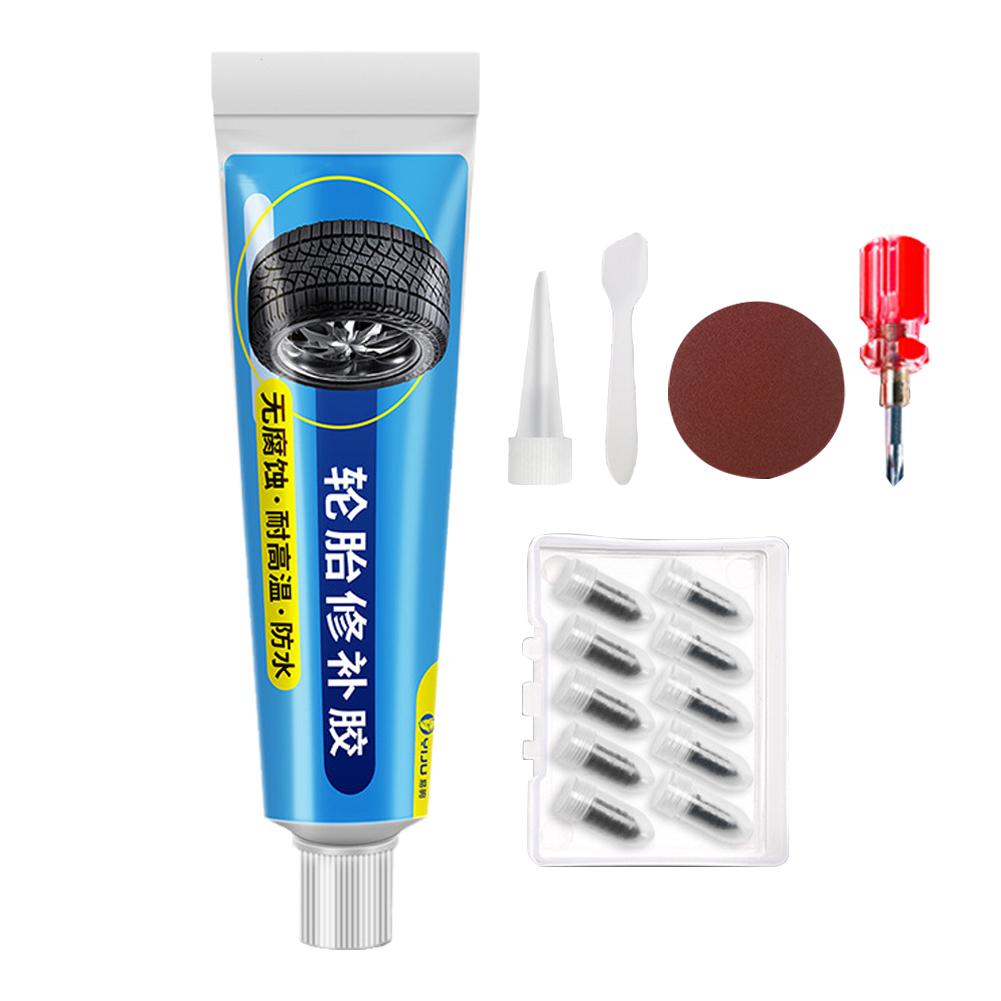 1/2Pc Tire Repair Glue Liquid Strong Rubber Glues Black Non-corrosive Bond Instant Leather Wear-resistant Adhesive Strong R S2E2