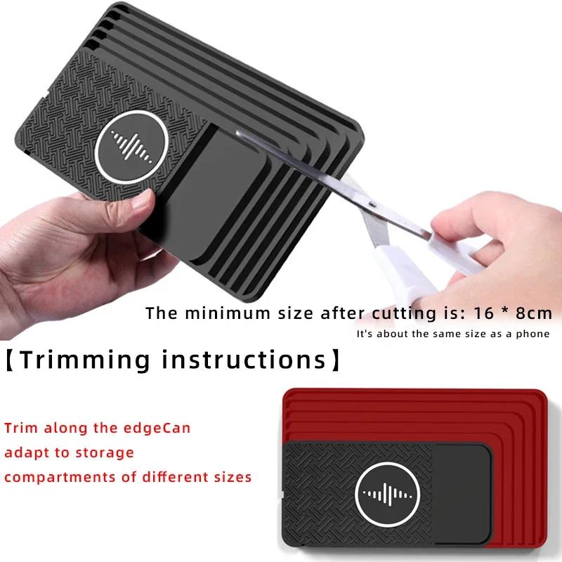 Автомобильный коврик для беспроводной зарядки Type C, силиконовая нескользящая подставка для iPhone 15, 14, 13, 12, 11, Samsung S24, Xiaomi, подставка для быстрой зарядки телефонов в машину