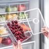 Refrigerator Storage Box With Timer - Fresh Fridge Organizer For Vegetables Fruits And Pantry Kitchen Containers
