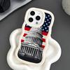 США Флаг Америки Волнистый Край ТПУ Чехол для Мобильного Телефона для iPhone 17 16 15 14 13 12 11 Air Pro Max Plus Цветной Чехол