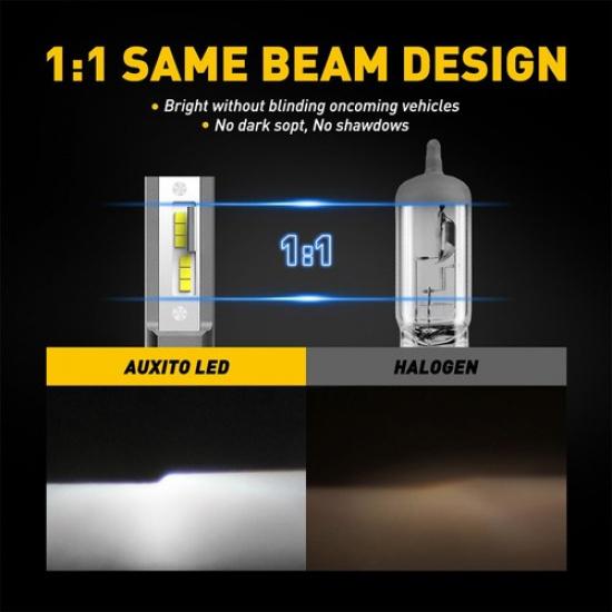 AUXITO LED Headlight 9003 Kit H4 High/Low Bulbs Beam 6500K 50W White 19000LM 2X
