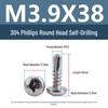 Yigu 304 Phillips Pan Head Self-Tapping Screws M3.9/M4.2 in Stock