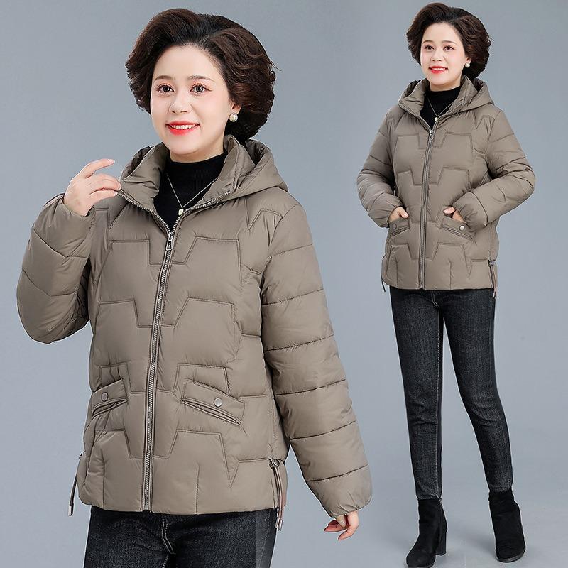Padded Clothes Women's Winter Warm Short Middle-aged Mother Padded Clothes Down Cotton Fashion Jacket