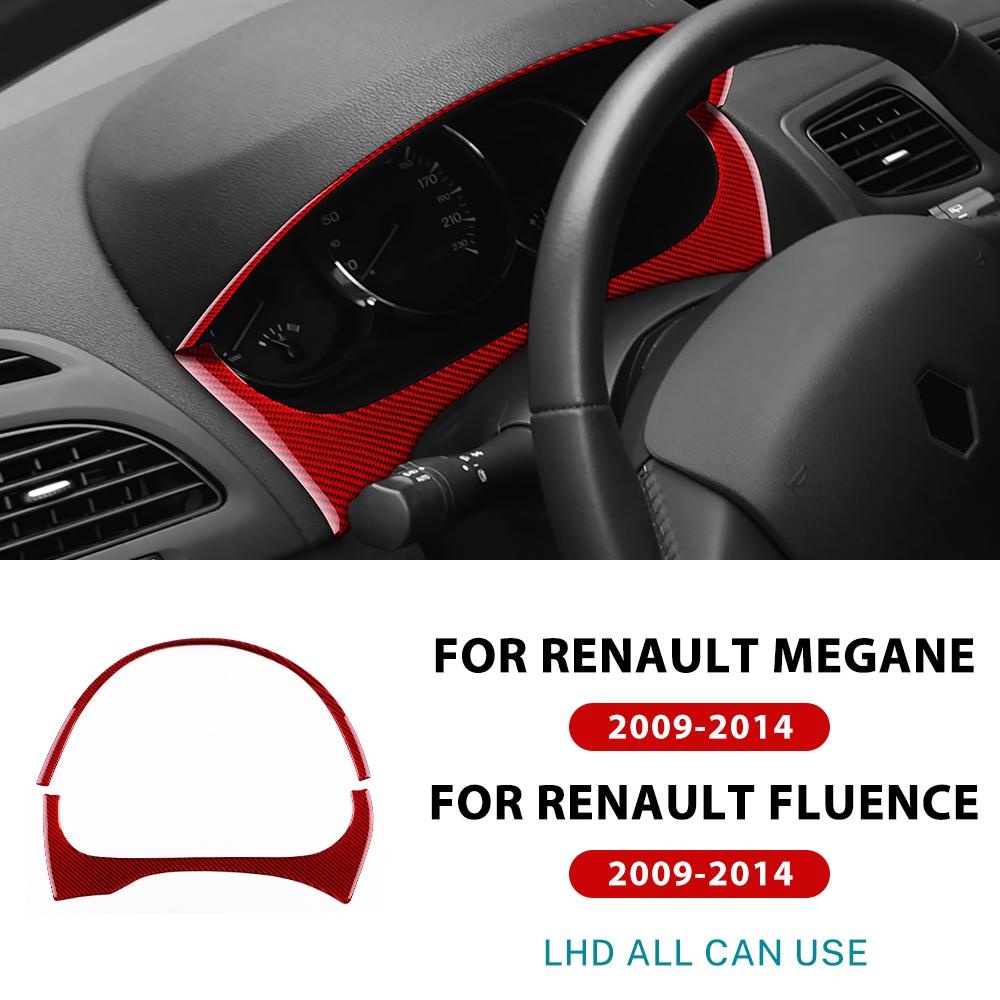 Real Soft Carbon Fiber Sticker For Renault Fluence Megane 3 RS 2009 2010 2011 2012 2013 2014 2015 LHD RHD lnstrument Accessories