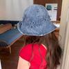 Korean Style Denim Bucket Hats Sweet Basin Caps for Men Fashion Sunscreen Hat  Summer Spring