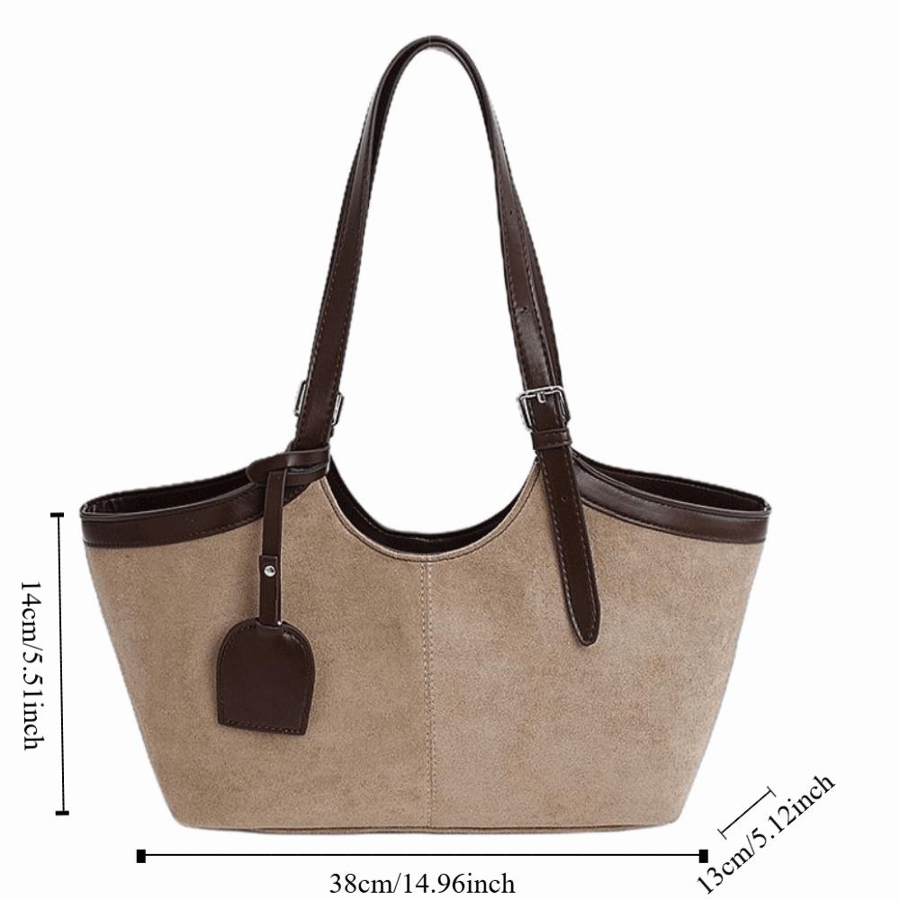 Tote Bag Matte PU Handbag Solid Color Underarm Packs Casual Suede Shoulder Bag Girls