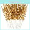 Eucalyptus Spp Stem Artificial Flowers For Wedding Decor With Plastic Material Home Table Centerpiece