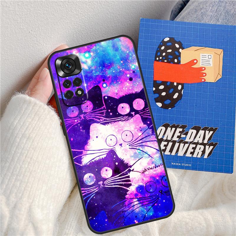 Чехол Space Happy Cats для Xiaomi Redmi Note 11 9 10 12 13 14 Pro 9S 10S 11S 12S Redmi 13C 10C 12C 14C