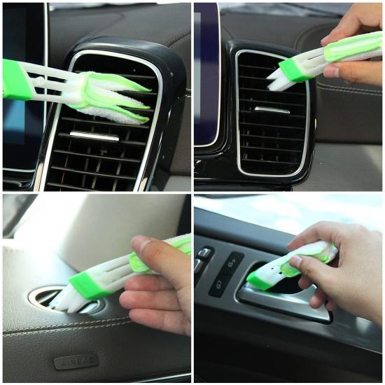 10pcs20cmCar Air Conditioner Vent Outlet Trim StripsPVC Central control car color bright bar universal sele-hesive plating